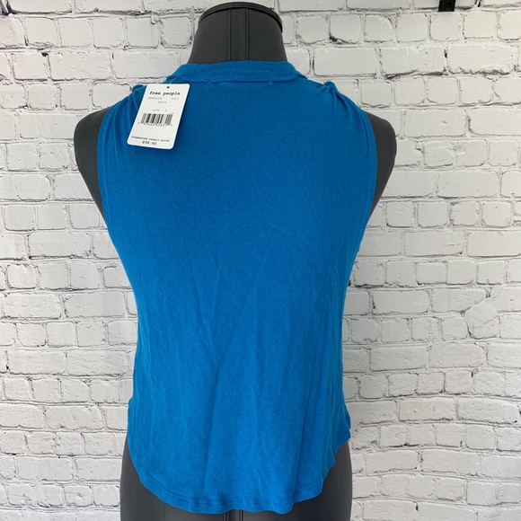 SOLD | Free People Lapis Solid Side Knot Tie Tank - Picture 3 of 4